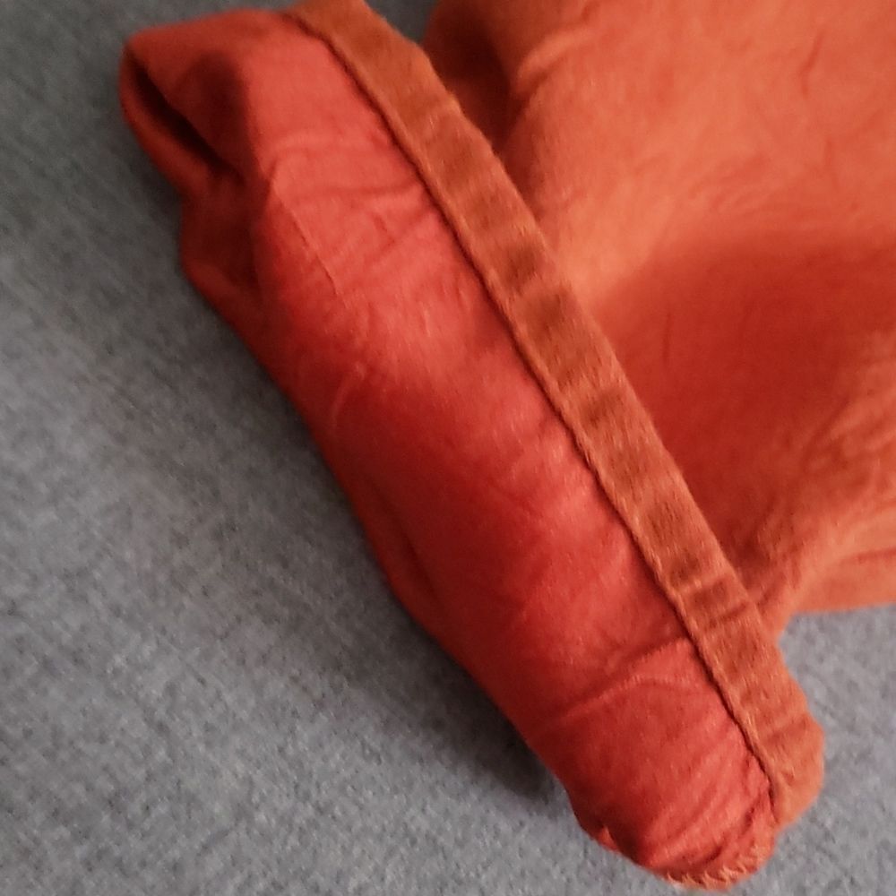 Lightweight orange comfy Requirements jacket size large orange blazer embossed - Picture 5 of 16